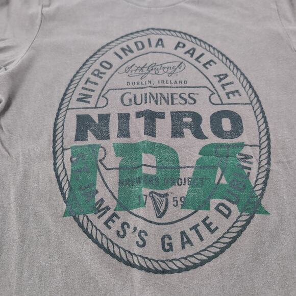 Guinness Nitro IPA Dark Olive Green Women's Cotton T-Shirt / Tee - Size S - GUC - Picture 5 of 10